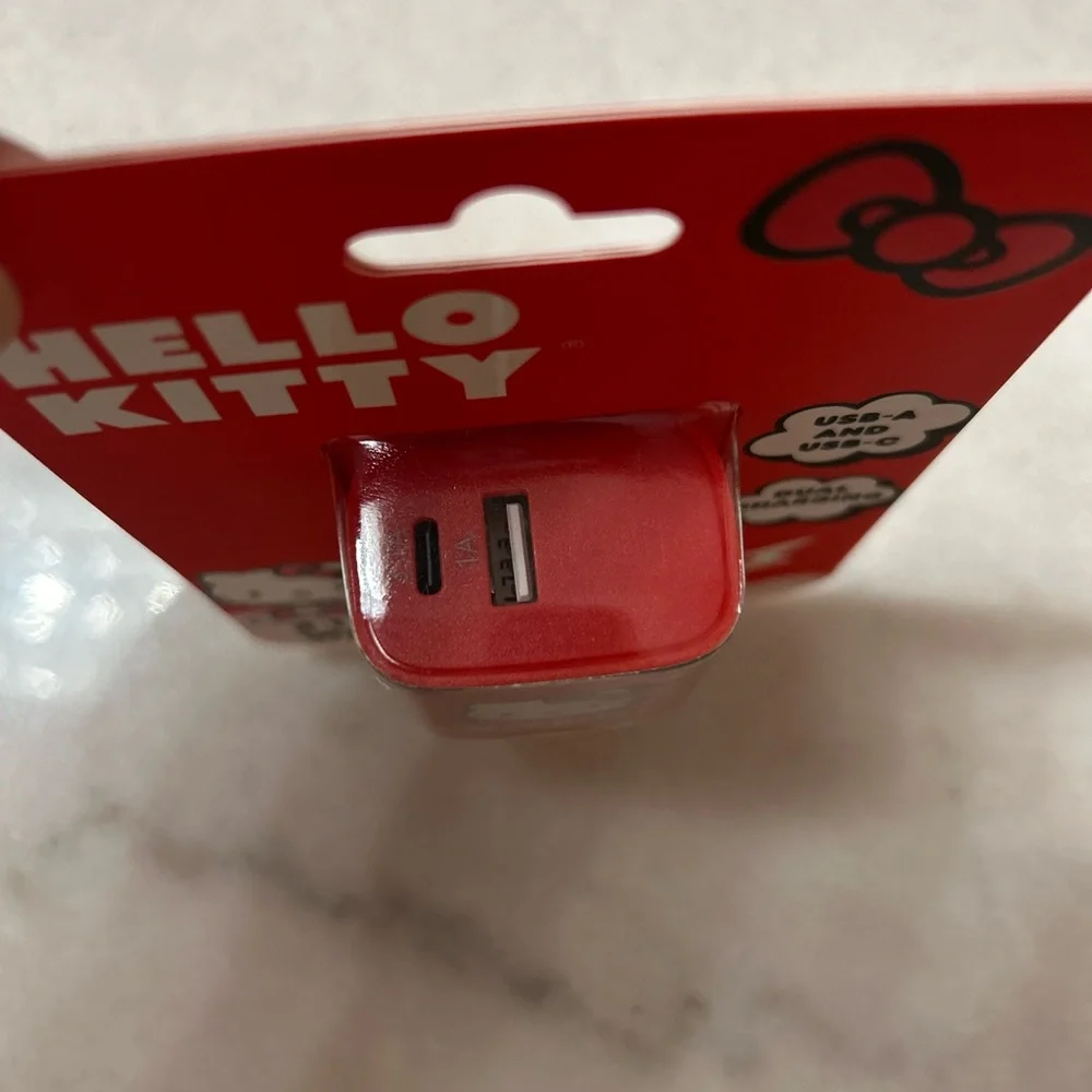 Valentines. Red Hello Kitty 3.1 AMP Dual Port Wall Charger